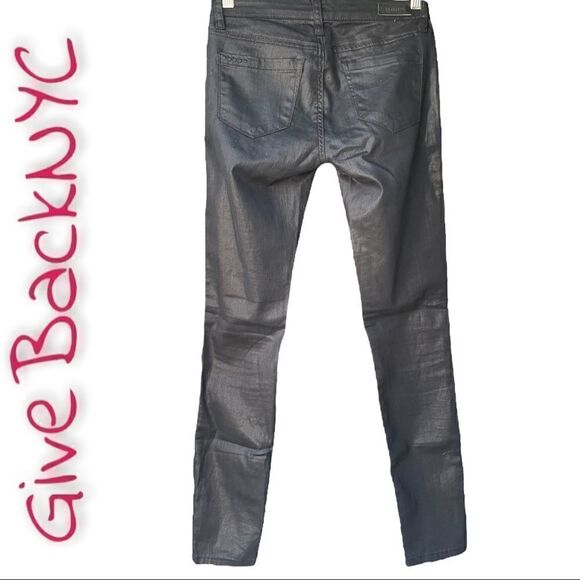 Blank NYC Black Shimmering Jeggings Size 25 - Picture 2 of 4